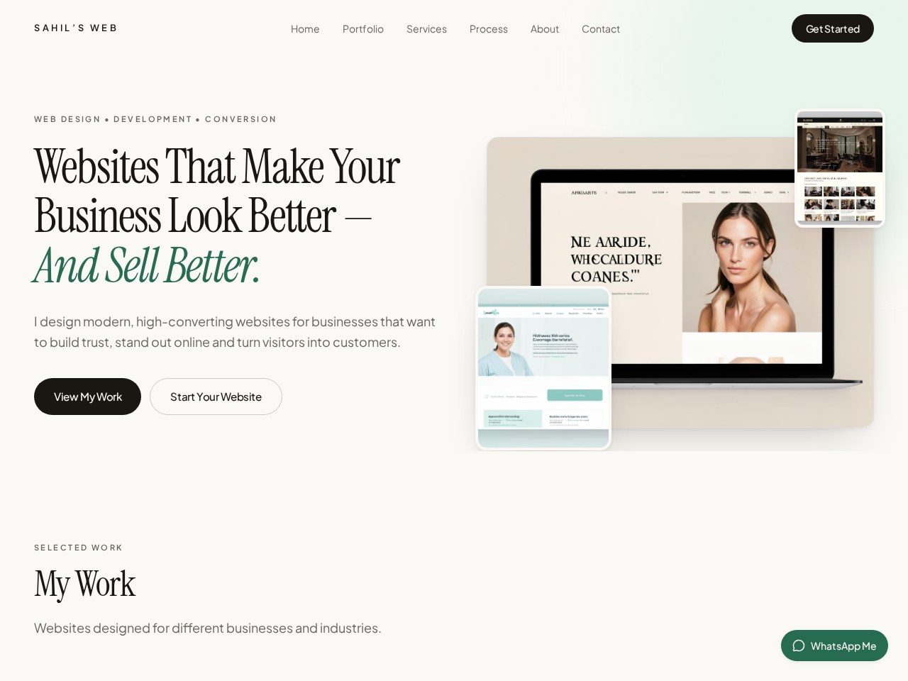 Sahil's Web — Studio Website website design by Sahil’s Web